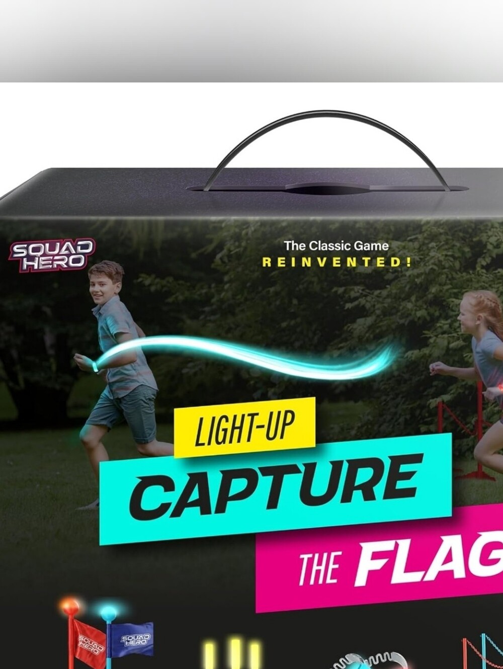 NEW! Capture the Flag Glow in the Dark Game Set - Yard Outdoor Games w/Light Up.